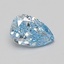 0.97 Ct. Fancy Vivid Blue Pear Lab Grown Diamond