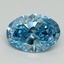 2.01 Ct. Fancy Vivid Malibu Blue Oval Lab Grown Diamond