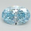 5.03 Ct. Fancy Vivid Blue Oval Lab Grown Diamond