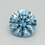 0.70 Ct. Fancy Vivid Blue Round Lab Grown Diamond