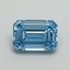 1.15 Ct. Fancy Vivid Blue Emerald Lab Grown Diamond