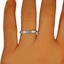 The Jules Ring, smalltop view on a hand