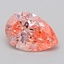 4.02 Ct. Fancy Vivid  Pink Pear Lab Grown Diamond