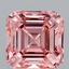 3.08 Ct. Fancy Vivid Pink Asscher Lab Grown Diamond