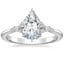 18K White Gold Nadia Diamond Ring, smalltop view