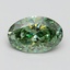 3.01 Ct. Fancy Vivid Green Oval Lab Grown Diamond