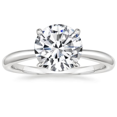 Platinum Freesia Ring with Sia Diamond Open Ring