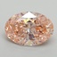 2.15 Ct. Fancy Vivid Pink Oval Lab Grown Diamond