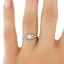 The Whippoorwhill Ring, smalltop view on a hand