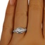 The Avril Ring, smallzoomed in top view on a hand
