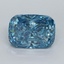 3.01 Ct. Fancy Vivid Malibu Blue Cushion Lab Grown Diamond