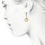 The Corine Earrings, smalltop view on a hand