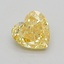 1.07 Ct. Fancy Intense  Yellow Heart Lab Grown Diamond
