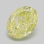 1.52 Ct. Fancy Intense Yellow Oval Lab Grown Diamond