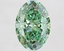 4.02 Ct. Fancy Vivid Green Oval Lab Grown Diamond