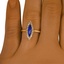 The Maliha Ring, smallzoomed in top view on a hand