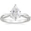 Platinum Twisted Vine Solitaire Ring, smalltop view