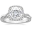 18K White Gold Petite Twisted Vine Halo Diamond Ring (1/4 ct. tw.), smalltop view