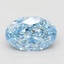 3.08 Ct. Fancy Vivid Blue Oval Lab Grown Diamond