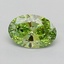 1.02 Ct. Fancy Vivid  Green Oval Lab Grown Diamond