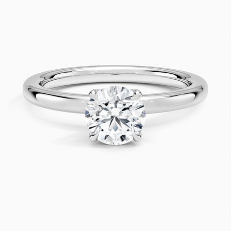 18K White Gold 2mm Petite Elodie Perfect Fit Solitaire Ring