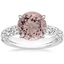 18K White Gold Ellora Half Coverage Diamond Ring, smalltop view