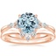 14KR Aquamarine Nadia Diamond Bridal Set, smalltop view