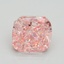 5.01 Ct. Fancy Intense Pink Cushion Lab Grown Diamond