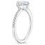 18K White Gold Pisa Diamond Ring, smallside view