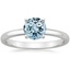 18K White Gold Comfort Fit 2mm Solitaire Ring, smalltop view