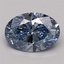1.06 Ct. Fancy Vivid Blue Oval Lab Grown Diamond