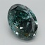 3.10 Ct. Fancy Vivid Green Oval Lab Grown Diamond