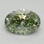 3.00 Ct. Fancy Vivid Green Oval Lab Grown Diamond
