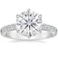18K White Gold Sienna Three-Quarter Coverage Diamond Ring, smalltop view