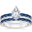 Platinum Gemma Bridal Set with Sapphire Accents