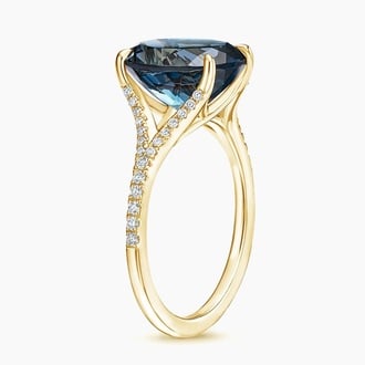Jubilee London Blue Topaz and Diamond Cocktail Ring