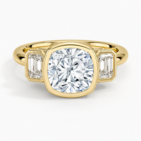 Rhiannon Bezel Three Stone Diamond Ring