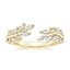 18K Yellow Gold Sweeping Ivy Diamond Open Ring (1/2 ct. tw.), smalltop view