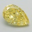 6.32 Ct. Fancy Vivid Yellow Pear Lab Grown Diamond