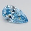 5.16 Ct. Fancy Vivid  Blue Pear Lab Grown Diamond