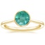 14K Yellow Gold Petite Luna 1.5mm Bezel Ring, smalltop view