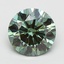 3.01 Ct. Fancy Vivid Bluish Green Round Lab Grown Diamond