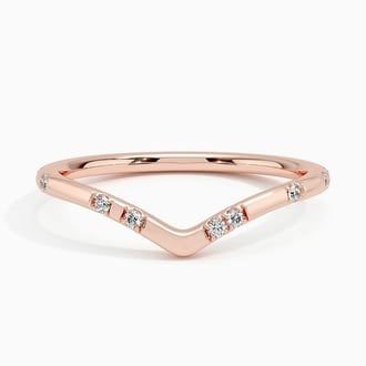 Astra Contour Diamond Ring in 14K Rose Gold