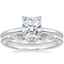 Platinum Flower Petal Diamond Ring with Yvette Diamond Ring