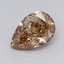 0.38 Ct. Light  Brown Pear Lab Grown Diamond