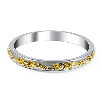 Custom Mixed Metal Flower Bud Ring