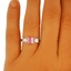The Brighton Ring, smalltop view on a hand