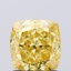 1.60 Ct. Fancy Vivid  Yellow Cushion Lab Grown Diamond