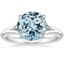 18K White Gold Reverie Solitaire Ring, smalltop view