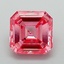 1.19 Ct. Fancy Vivid Pink Asscher Lab Grown Diamond